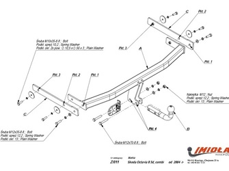 Carlig Remorcare Skoda Octavia 2 Hatchback si combi 2004-2012